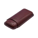 Jemar Brown Leather Cigar Case - 2 Robusto