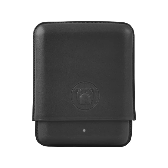 Dunhill White Spot Bulldog Black Cigar Case - 4F Robusto