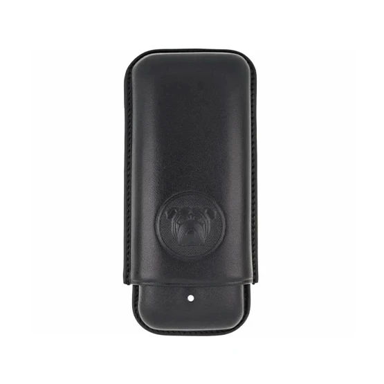 Dunhill White Spot Bulldog Black Cigar Case - 2F Robusto