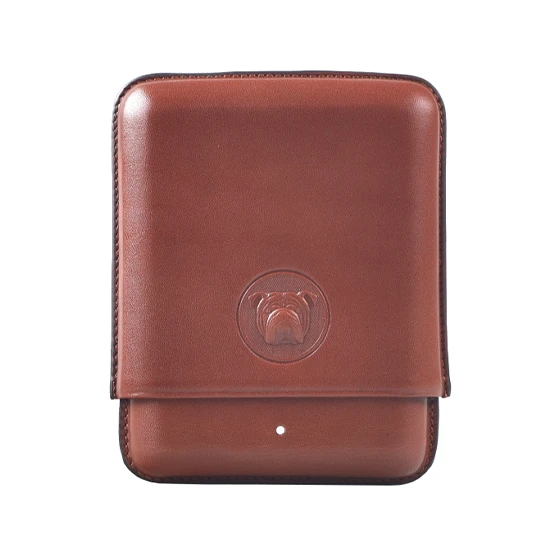 Dunhill White Spot Bulldog Brown Cigar Case - 3F Robusto