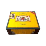 Elie Bleu Alba Gold Yellow Sycamore Humidor – 75 Cigar Capacity