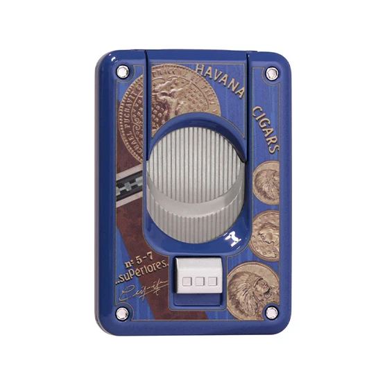 Elie Bleu Cigar Cutter - Medals Blue