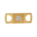 Elie Bleu Double Blade Cigar Cutter -  Stainless Steel Golden Polished/Satin