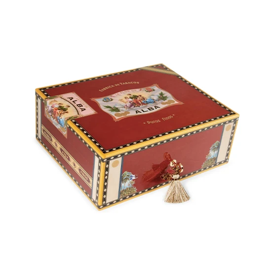 Elie Bleu Medals Red Sycamore Humidor - 75 Cigar Capacity