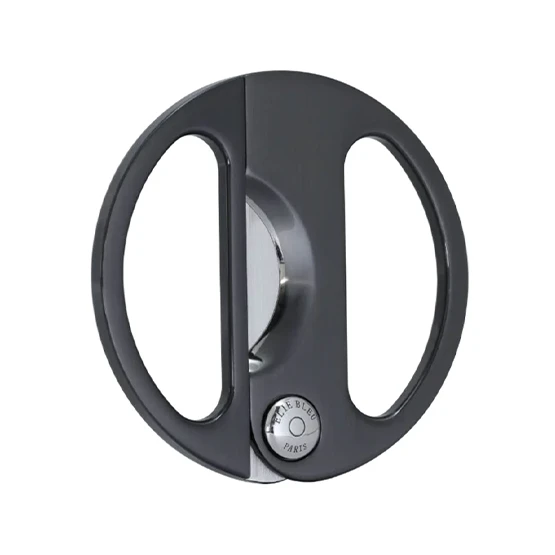 Elie Bleu Round Cigar Cutter - Black Polished