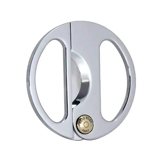 Elie Bleu Round Cigar Cutter - Polished Handles/Gold Button