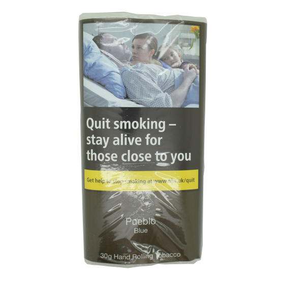 Pueblo BLUE Additive Free Hand Rolling Tobacco 30g - Single Pack