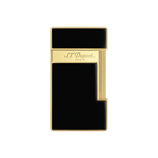 S.T. Dupont Slimmy Single Jet Lighter â€“ Black/Gold
