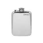 English Pewter 4oz Captive Top Pewter Hip Flask (SF434CT)