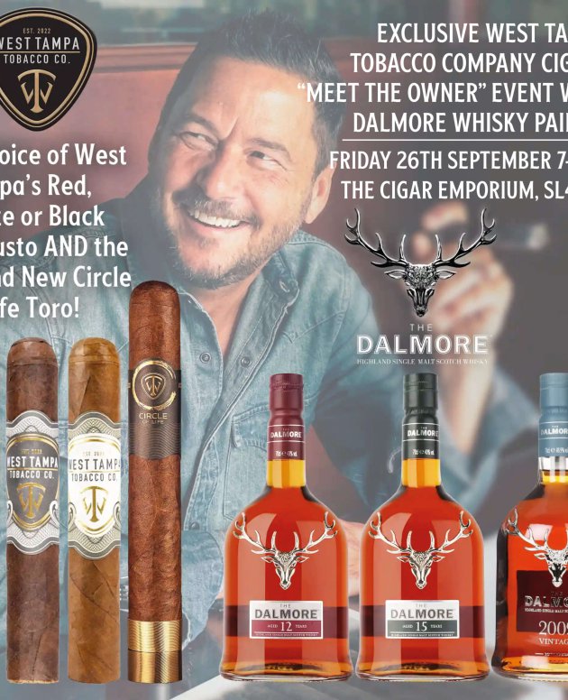 Exclusive West Tampa Tobacco Company Cigars “Meet the Owner” Event with Dalmore Whisky Pairing [26/09/25] WINDSOR