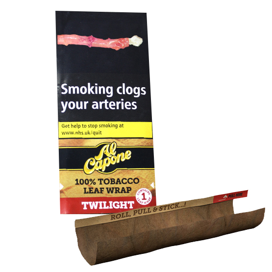 Al Capone Twilight (Rum) 100% Tobacco Leaf Wrap - Single Pack