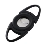 BLD Double Double Blades Finger Round Cigar Cutter - Black