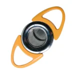 BLD Double Double Blades Finger Round Cigar Cutter - Yellow/Chrome