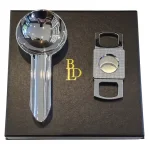 BLD Cigar Ashtray and Cigar Cutter Set - Polished Chrome