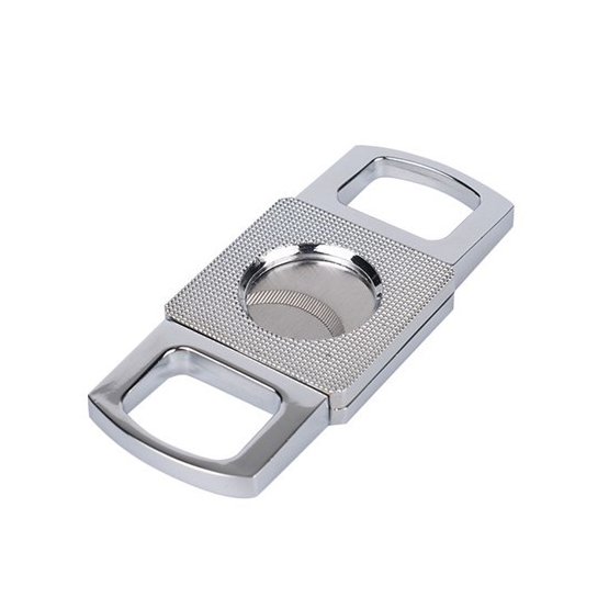 BLD Double Finger Double Blades Square Cigar Cutter - Polished Chrome