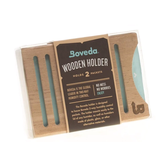 Boveda Vertical Wooden Holder Humidification System - 2 Packets