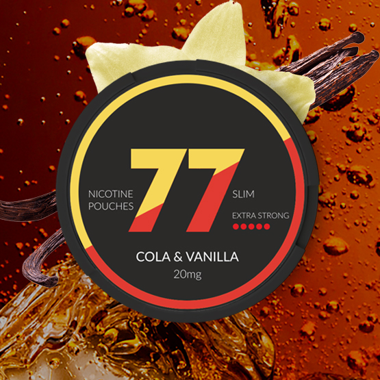 77 Nicotine Pouches Cola & Vanilla 20mg - Single Tin