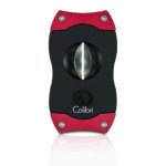 Colibri V-Cut Cigar Cutter - Black and Red