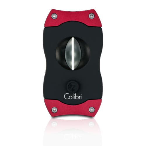 Colibri V-Cut Cigar Cutter - Black and Red