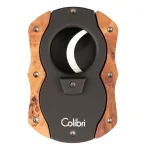 Colibri Cut Wood Cigar Cutter - Black and Light Burl