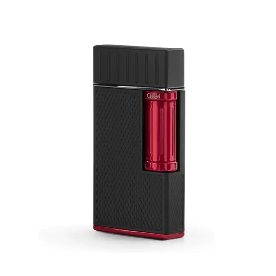 Colibri Julius Classic Double Flame Cigar Lighter - Black & Red