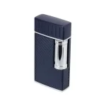 Colibri Julius Classic Double Flame Cigar Lighter - Navy & Chrome