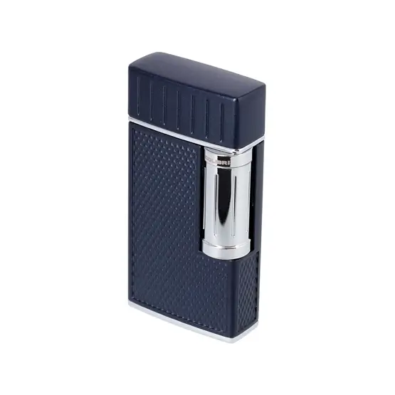 Colibri Julius Classic Double Flame Cigar Lighter - Navy & Chrome
