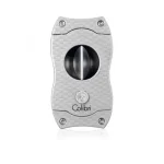Colibri V-Cut Cigar Cutter - Silver Carbon Fiber Print