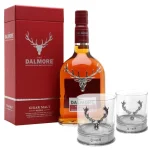 Dalmore Cigar Malt Whisky with Two Pewter Stag Tumblers (70cl / 44%)