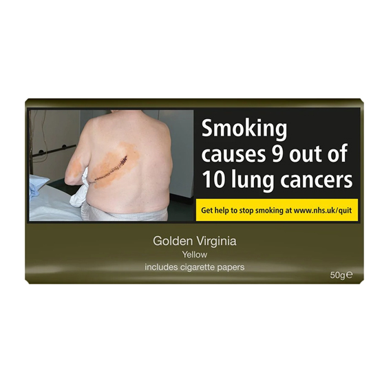 Golden Virginia Bright Yellow Hand Rolling Tobacco 50g - Single Pack
