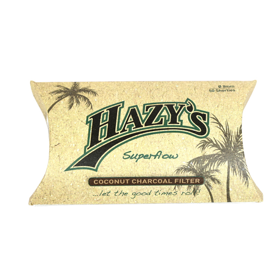 Hazy's Coconut Charcoal 8mm Roll Your Own Filters - Pack of 50