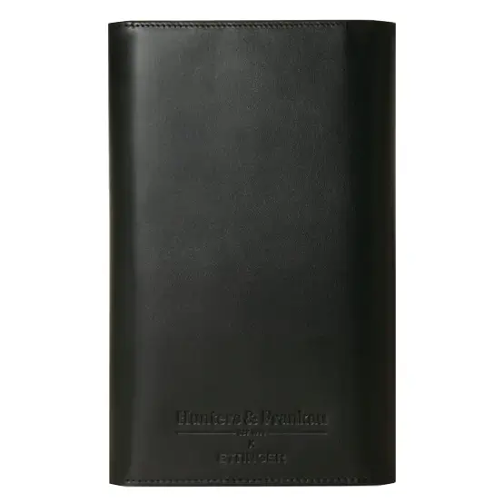 Hunters & Frankau x Ettinger Leather Cigar Wrap - Racing Green/Orange