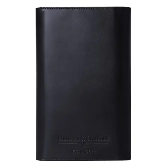 Hunters & Frankau x Ettinger Leather Cigar Wrap - Navy Blue/Orange