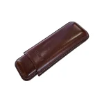 Jemar Brown Leather Cigar Case - 2 Corona