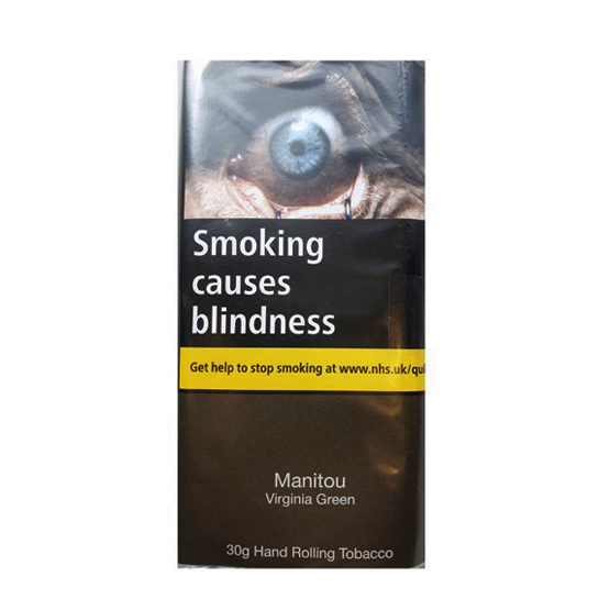 Manitou Virginia Green Additive Free Hand Rolling Tobacco 30g - Single Pack