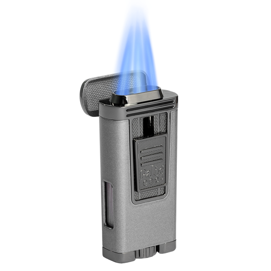 Palio Pro Polaris Triple Torch Cigar Lighter - Silver