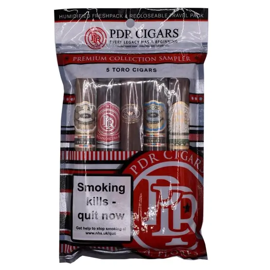 PDR Toro Cigar Selection Fresh Pack Sampler - 5 Cigars