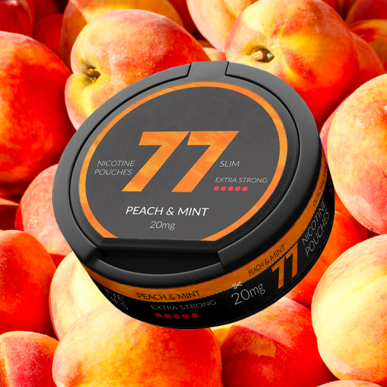 77 Nicotine Pouches Peach & Mint 20mg - Single Tin
