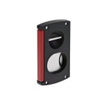 S.T. Dupont Double Blade S and V Cigar Cutter - Black and Red
