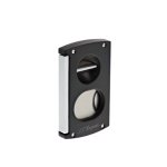 S.T. Dupont Double Blade S and V Cigar Cutter - Black and Chrome