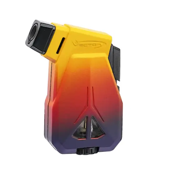 Vector Speed Single Jet Flame Cigar Lighter - Yellow/Red/Navy