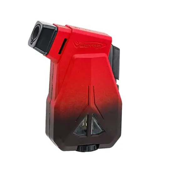 Vector Speed Single Jet Flame Cigar Lighter - Red Black Fade