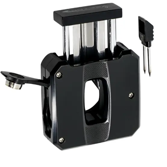 Vector VCUBE V-Cut and Punch Cigar Cutter - Black Matte