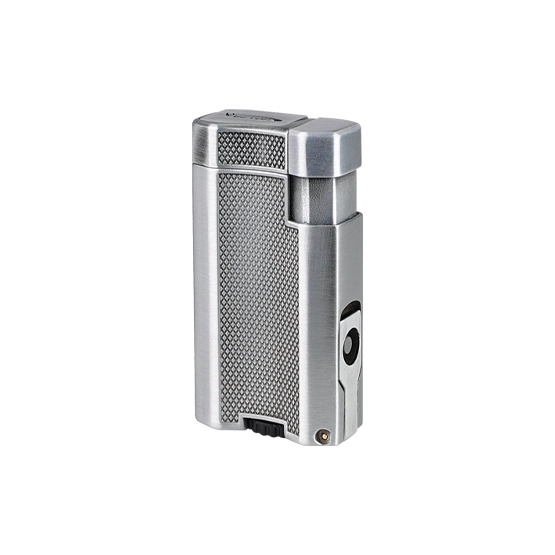 Vector Vmotion Double Jet Cigar Lighter - Silver Satin