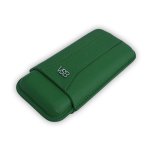 VSB Green Leather Cigar Case - 3 Robusto
