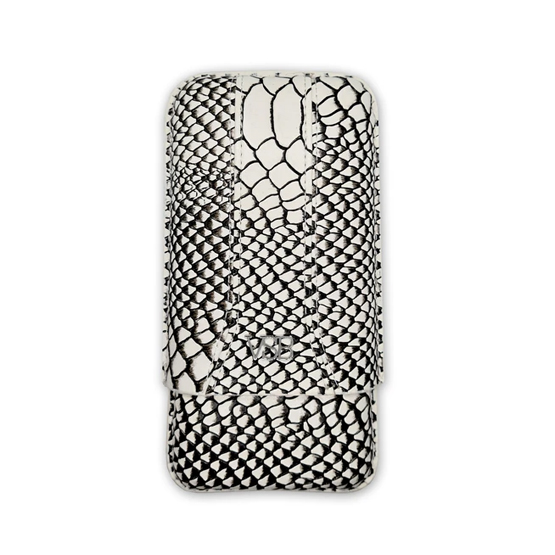 VSB Snake Skin Leather Cigar Case - 3 Robusto