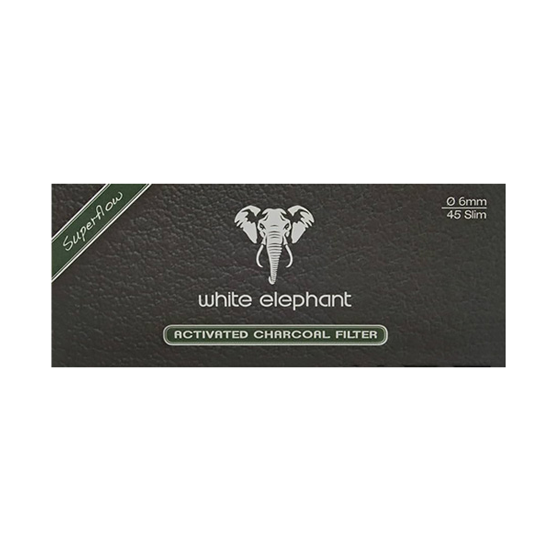White Elephant 45 Activated Charcoal Filter 6mm - Single Pack
