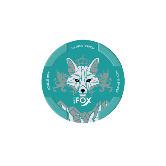 White Fox Slim Double Mint Slim White Portion Nicotine Pouches - 10 x Tins