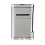 Xikar Allume Tabletop Triple Jet Cigar Lighter - Steel Silver