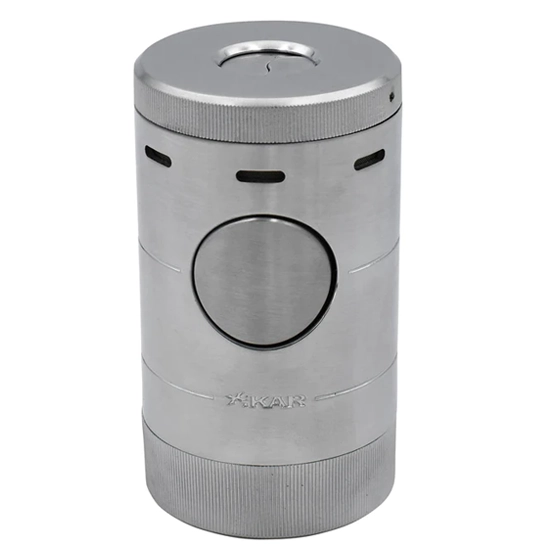 Xikar Volta Tabletop Quad Jet Flame Cigar Lighter - Silver